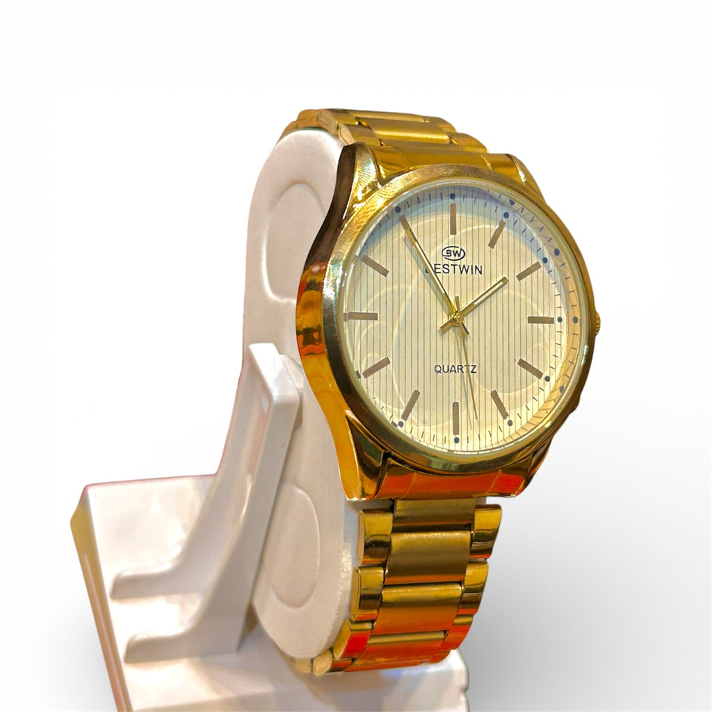 Premium Stainless Steel Quartz Watch Set – Imported Turkish Bracelet & Stylish Ring (3 in 1 Combo)